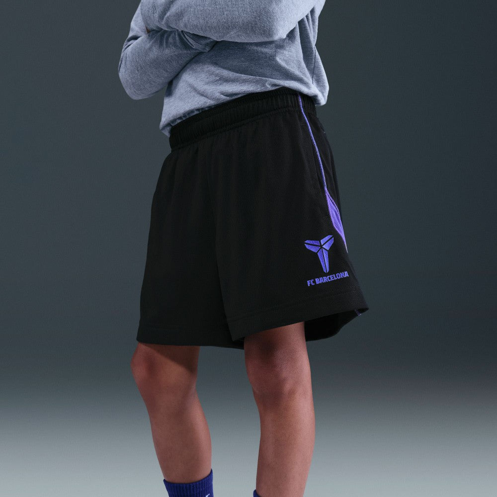 Barcelona Youth 2025/26 Away Kobe Fundamental Dri-FIT Shorts on sale - Black