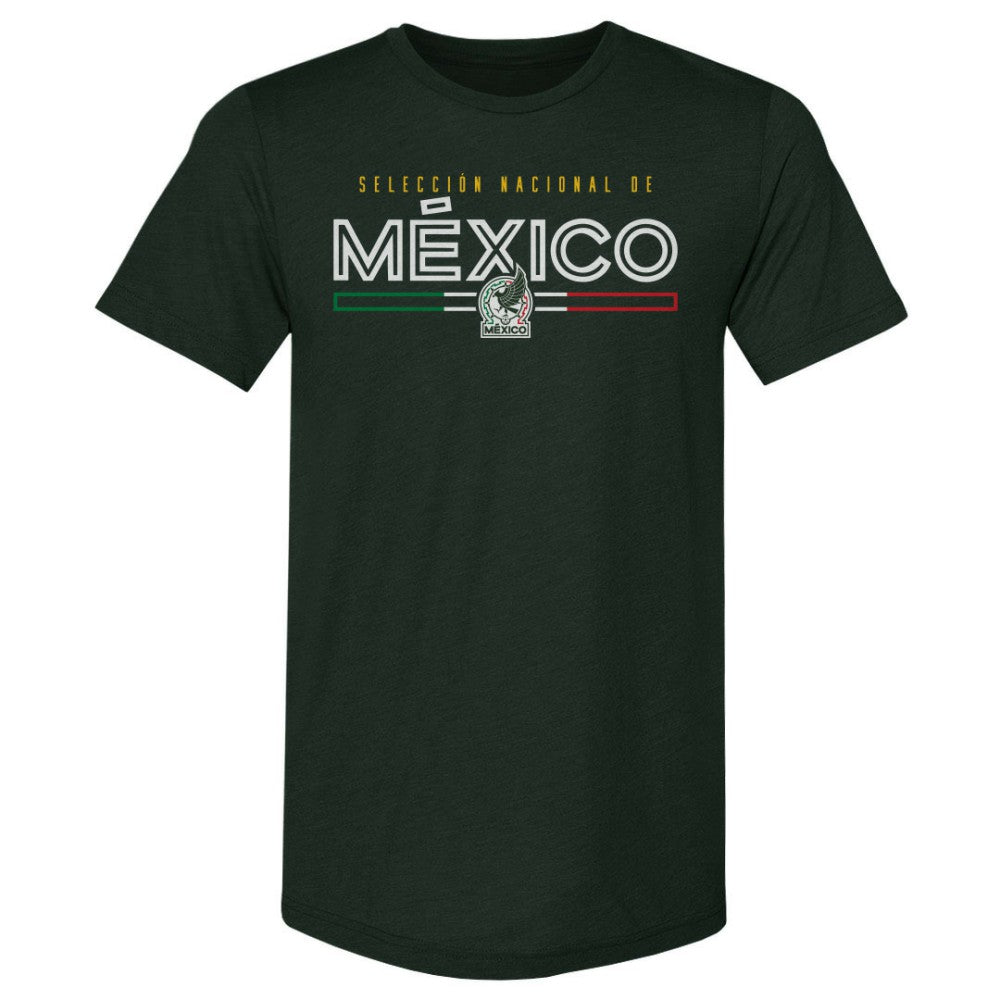 Mexico National Team 500 Level Inline Premium Tri-Blend T-Shirt for sale - Forest Green