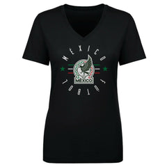 Mexico National Team 500 Level Women's Futbol V-Neck T-Shirt for sale - Black