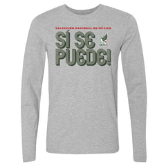 Mexico National Team 500 Level Si Se Puede Inline Bold Long Sleeve T-Shirt for sale - Heather Gray