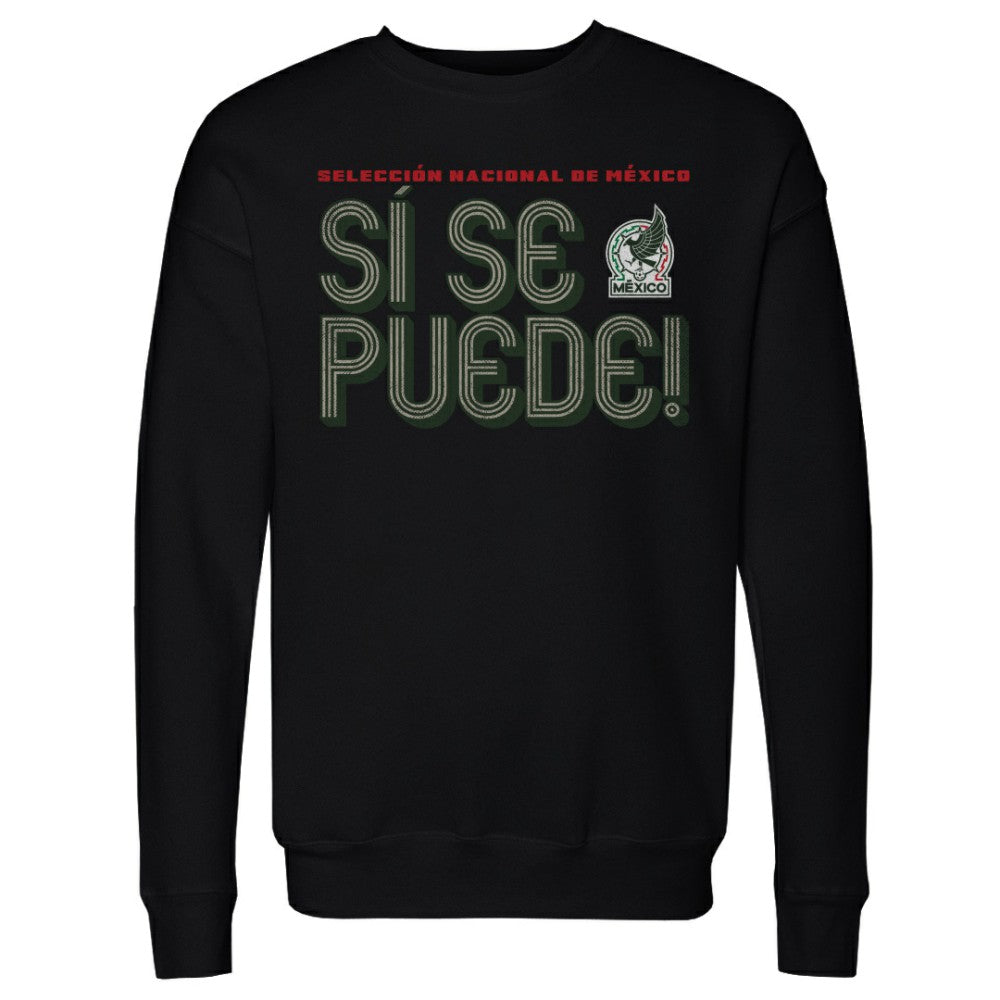 Mexico National Team 500 Level Si Se Puede Inline Bold Pullover Sweatshirt for sale - Black