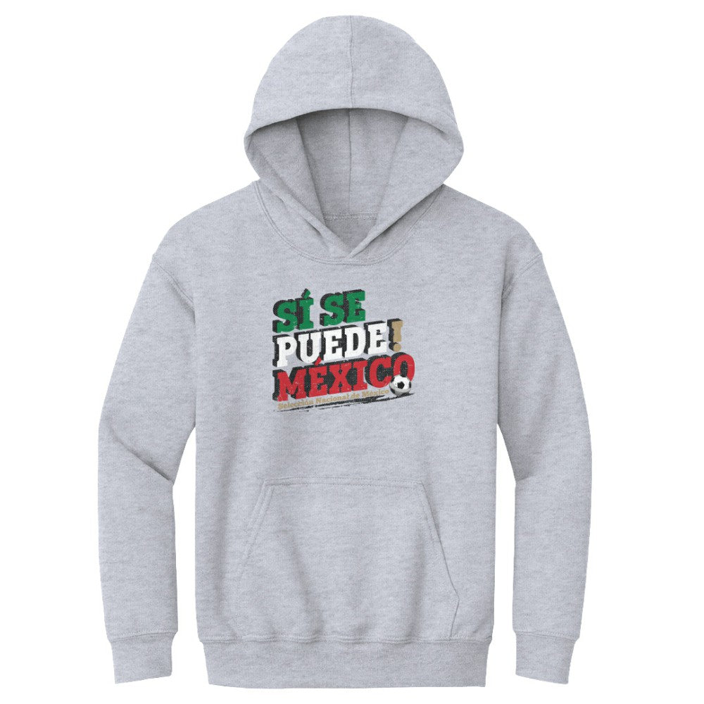 Mexico National Team 500 Level Youth Si Se Puede Pullover Hoodie for sale - Gray