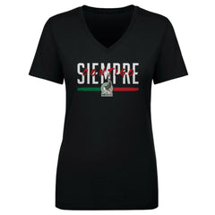 Mexico National Team 500 Level Women's Siempre Contigo V-Neck T-Shirt for sale - Black