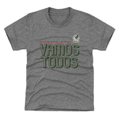 Mexico National Team 500 Level Youth Vamos Todos Inline Bold T-Shirt for sale - Gray