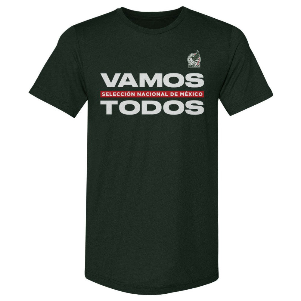 Mexico National Team 500 Level Vamos Todos Premium Tri-Blend T-Shirt for sale - Dark Green