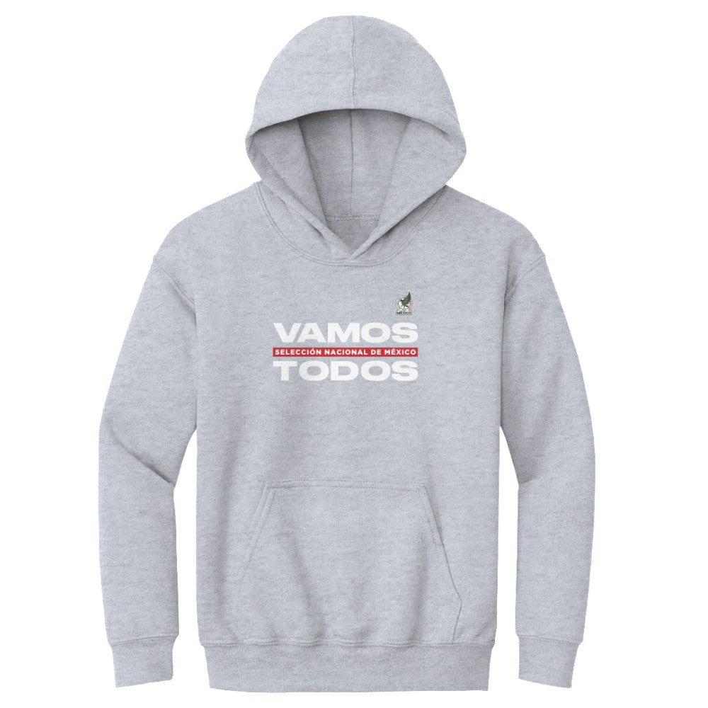Mexico National Team 500 Level Youth Vamos Todos Pullover Hoodie for sale - Gray
