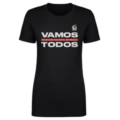 Mexico National Team 500 Level Women's Vamos Todos T-Shirt for sale - Black