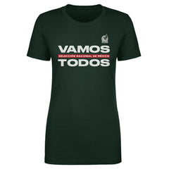 Mexico National Team 500 Level Women's Vamos Todos T-Shirt for sale - Dark Green