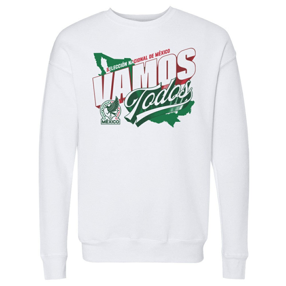 Mexico National Team 500 Level Vamos Todos Country Crewneck Sweatshirt for sale - White