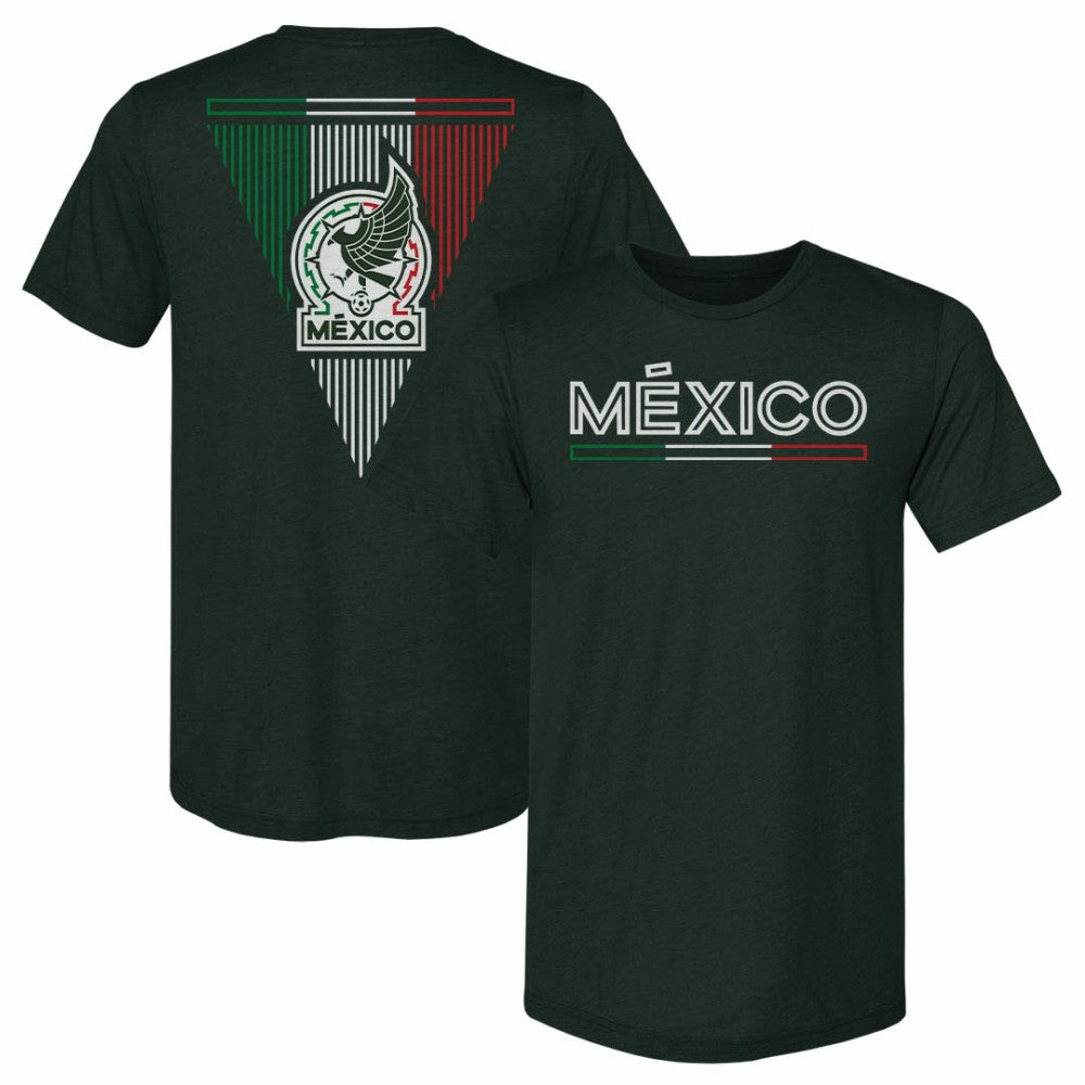 Mexico National Team 500 Level Inline Premium Tri-Blend T-Shirt for sale - Dark Green