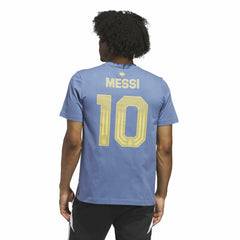 Lionel Messi Argentina National Team Name & Number T-Shirt for sale - Blue