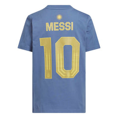 Lionel Messi Argentina National Team Youth Name & Number T-Shirt for sale - Blue