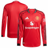 Manchester United Home 2025/26 Player Long Sleeve Jersey Discount - Red