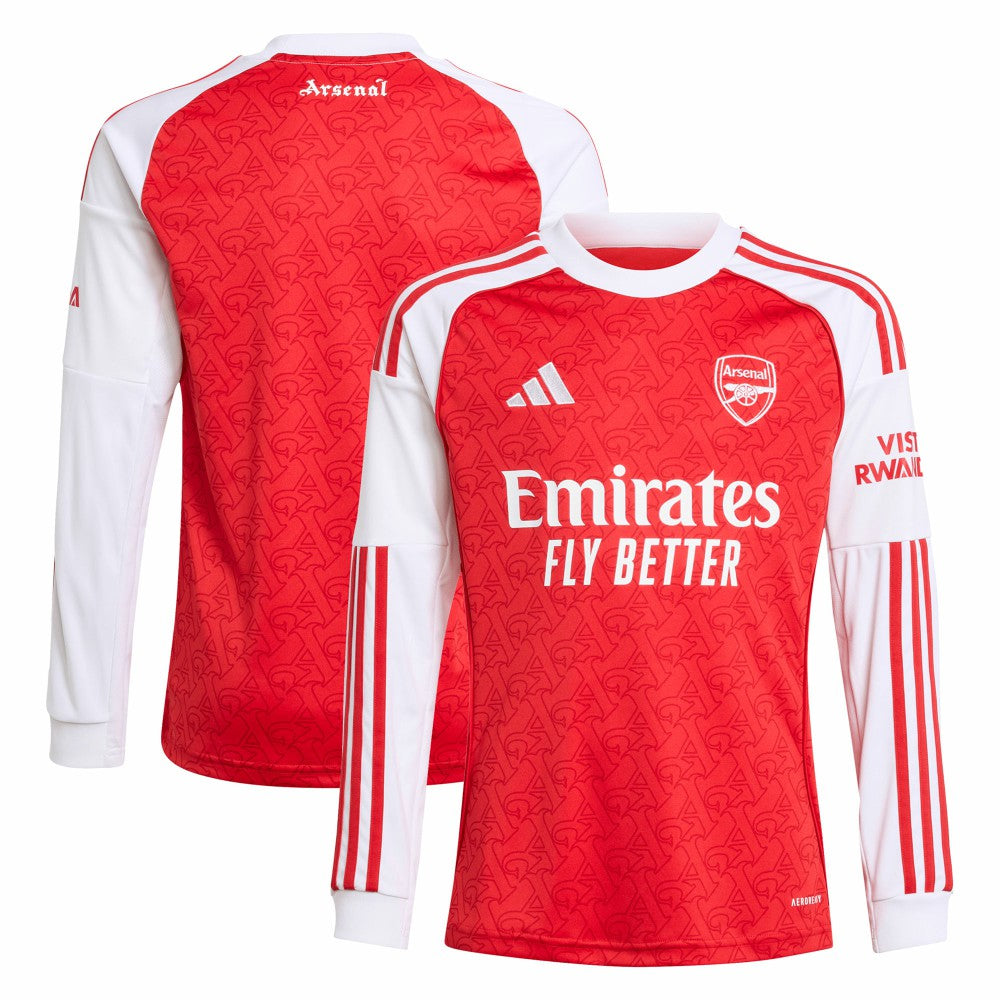 Arsenal Youth 2025/26 Home Replica Long Sleeve Jersey on sale - Red
