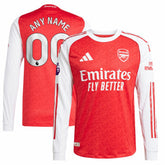 Arsenal 2025/26 Home Long Sleeve Custom Jersey on sale - Red