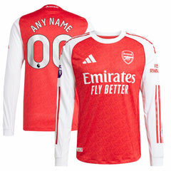 Arsenal 2025/26 Home Long Sleeve Custom Jersey on sale - Red