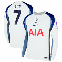 Son Heung-Min Tottenham Hotspur 2025/26 Home Replica Long Sleeve Jersey Sale - White