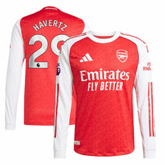 Kai Havertz Arsenal 2025/26 Home Long Sleeve Player Jersey on sale - Red