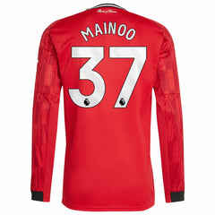 Kobbie Mainoo Manchester United Home 2025/26 Replica Player Long Sleeve Jersey Discount - Red