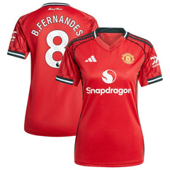 Bruno Fernandes Manchester United Women's Home 2025/26 Replica Player Jersey Discount - Red