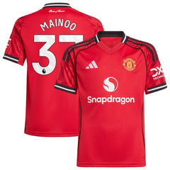 Kobbie Mainoo Manchester United Youth Home 2025/26 Replica Player Jersey Discount - Red