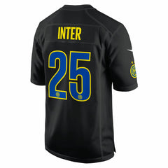 Inter Milan 2025 Soccer x NFL Game Jersey Discount - Black