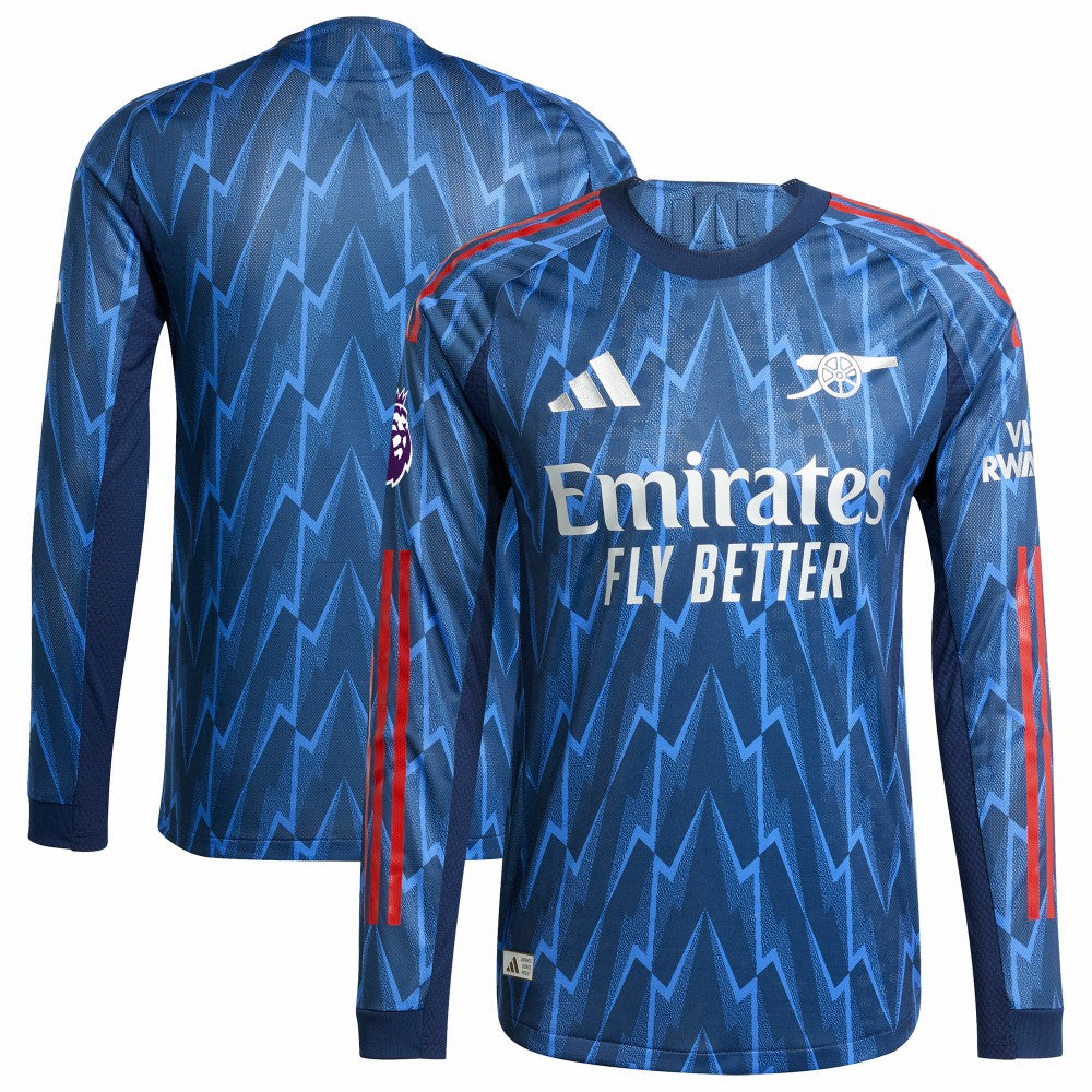Arsenal 2025/26 Away Long Sleeve Jersey with Patch on sale - Blue