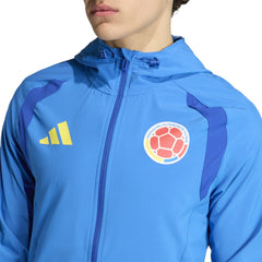 Colombia National Team FIFA x World Cup 2026 Tiro Travel Raglan Full-Zip Windbreaker Hoodie for sale - Blue