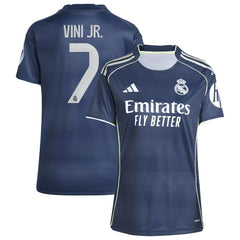Vini Jr. Real Madrid Women's 2025/26 Away Replica Player Jersey Discount - Blue