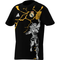 Real Madrid x Marvel Youth Graphic T-Shirt Discount - Black