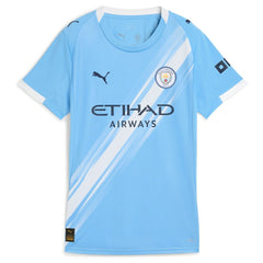 Erling Haaland Manchester City Women's 2025/26 Home Replica Player Jersey Discount - Sky Blue