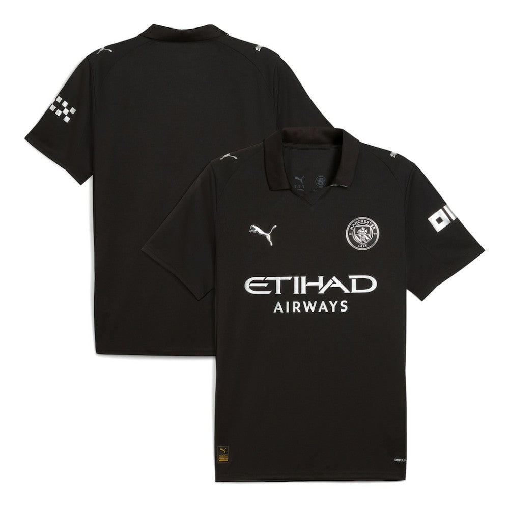 Manchester City 2025/26 Away Replica Jersey Discount - Black