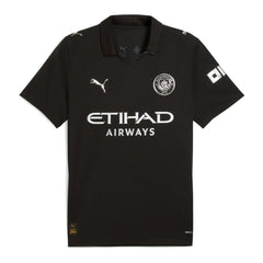 Manchester City 2025/26 Away Replica Jersey Discount - Black
