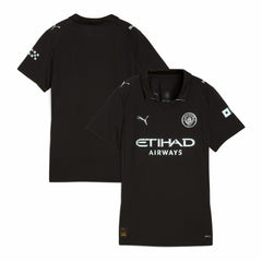 Manchester City Women's 2025/26 Away Replica Jersey Discount - Black