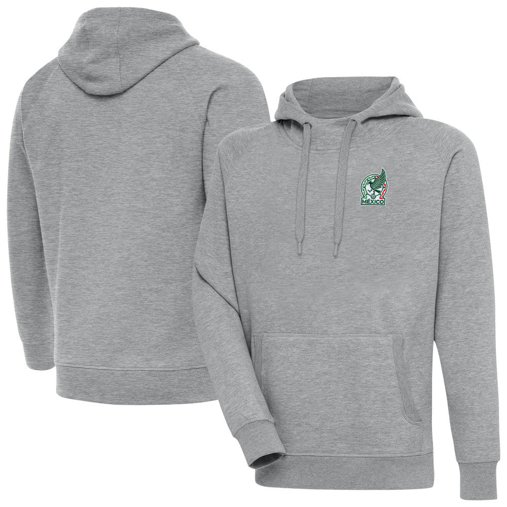 Mexico National Team Antigua Takeover Pullover Hoodie for sale - Heather Gray