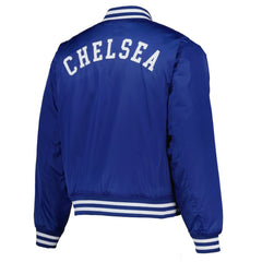 Chelsea Collegiate Sateen Full-Snap Jacket on sale - Royal