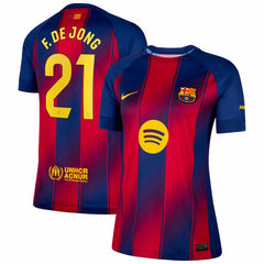 Frenkie de Jong Barcelona Women's 2025/26 Home Replica Jersey on sale - Navy