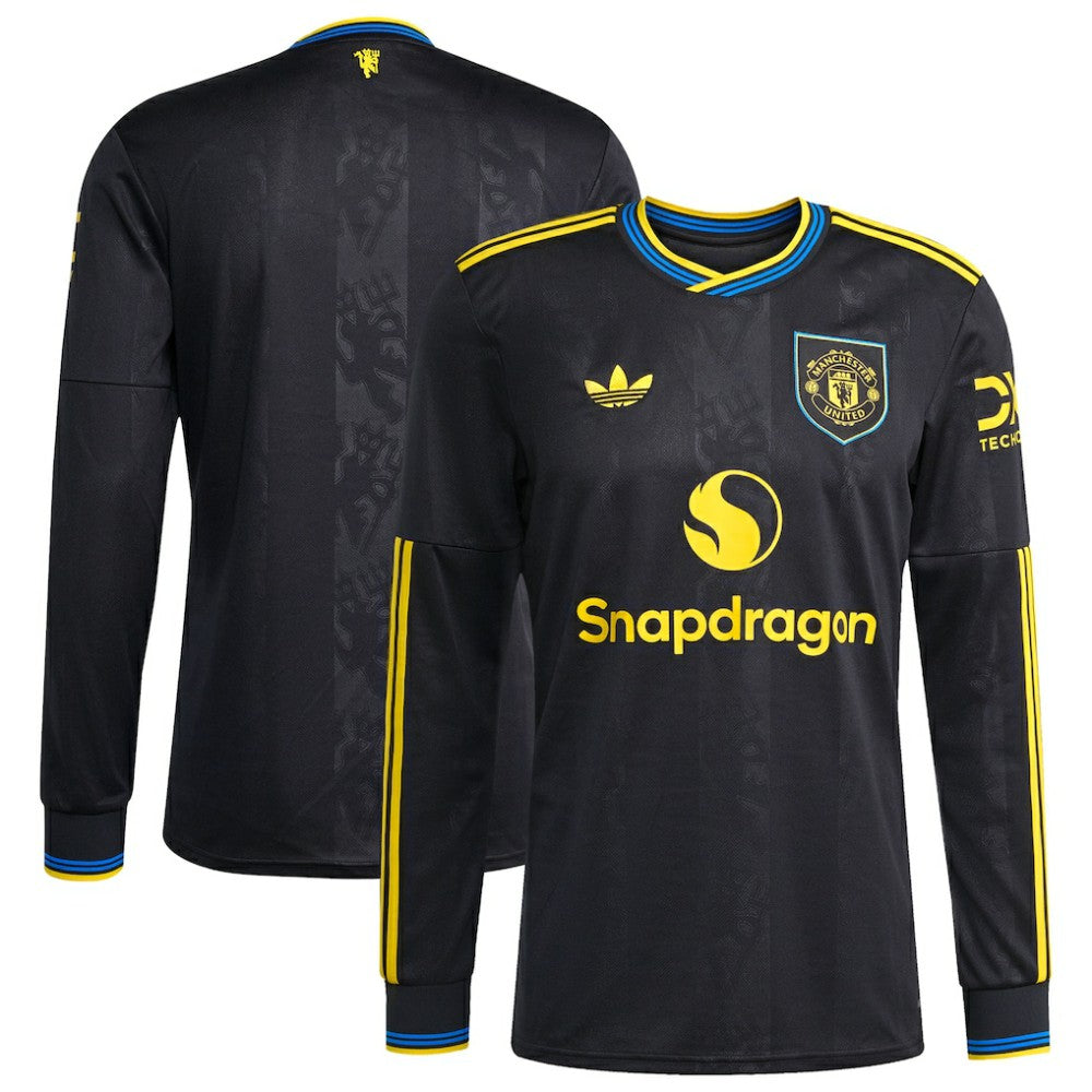 Manchester United 2025/26 Third Replica Long Sleeve Jersey Discount - Black