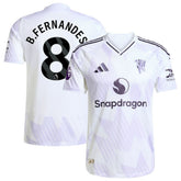 Bruno Fernandes Manchester United 2025/26 Away Player Jersey Discount - White