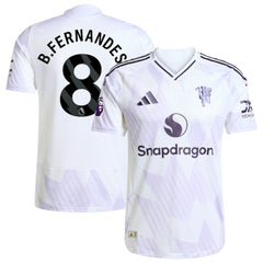 Bruno Fernandes Manchester United 2025/26 Away Player Jersey Discount - White