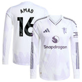 Amad Diallo Manchester United 2025/26 Away Long Sleeve Player Jersey Discount - White