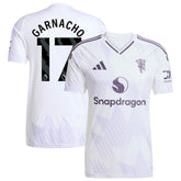 Alejandro Garnacho Manchester United 2025/26 Away Replica Player Jersey Discount - White