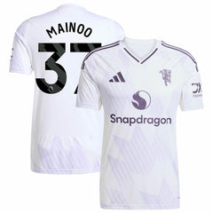 Kobbie Mainoo Manchester United 2025/26 Away Replica Player Jersey Discount - White