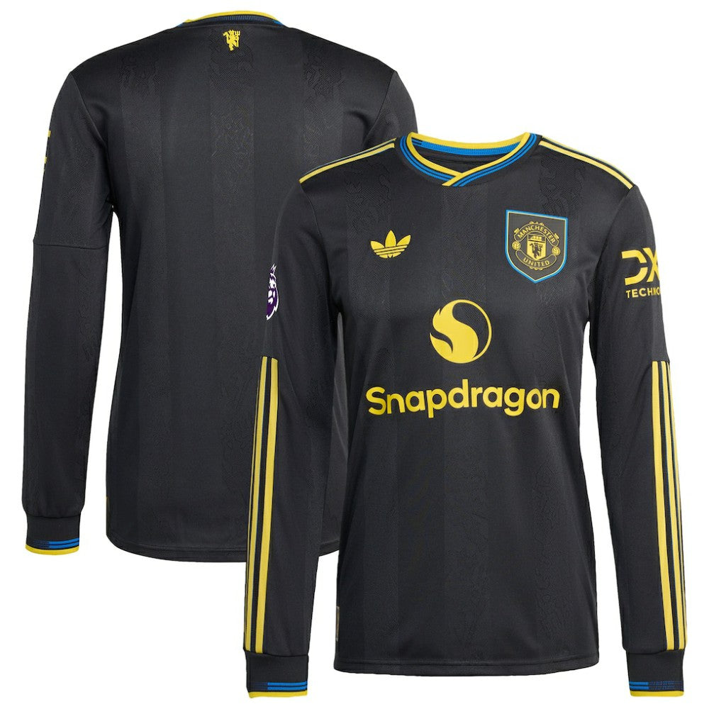 Manchester United 2025/26 Third Long Sleeve Jersey Discount - Black