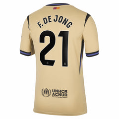 Frenkie de Jong Barcelona 2025/26 Away Stadium Replica Jersey on sale - Gold
