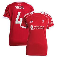 Virgil van Dijk Liverpool Women's 2025/26 Home Replica Jersey Discount - Red