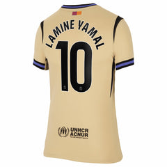 Lamine Yamal Barcelona Women's 2025/26 Away Stadium Replica Jersey on sale - Gold