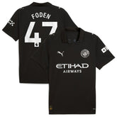 Phil Foden Manchester City 2025/26 Away Replica Player Jersey Discount - Black