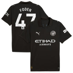 Phil Foden Manchester City 2025/26 Away Replica Player Jersey Discount - Black