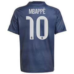 Kylian Mbappé Real Madrid Youth 2025/26 Away Replica Player Jersey Discount - Blue
